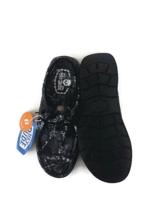 Hey Dude Wally Jelly Roll Realtree Edge Camo Mens 9 Black Slip On Loafers NWT